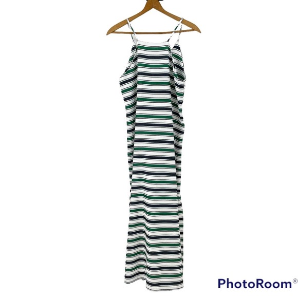 J.O.A. Dresses & Skirts - J.O.A. Striped Maxi Dress Side Slits Y2K 90s XS